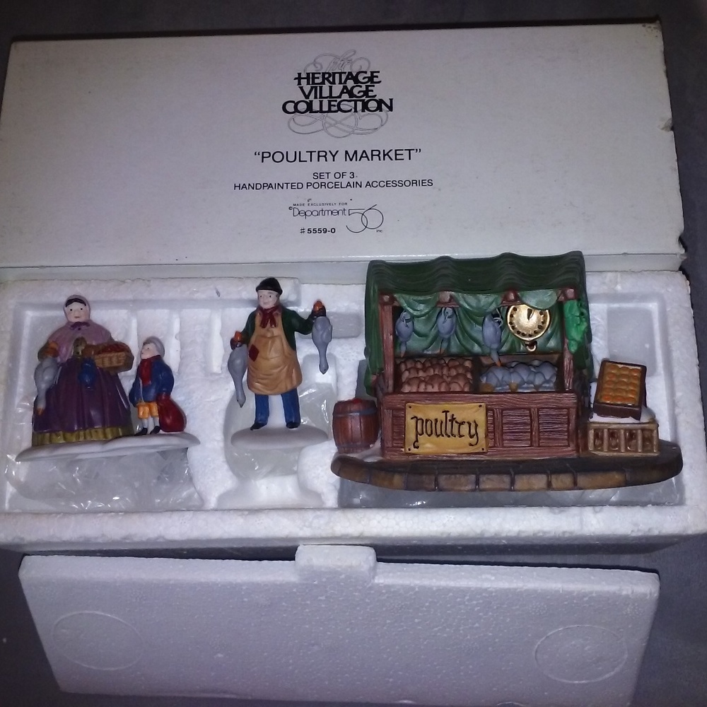 Dickens' Village Poultry Market - Set of 3